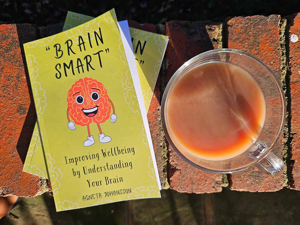 Brain Smart book with cup of tea